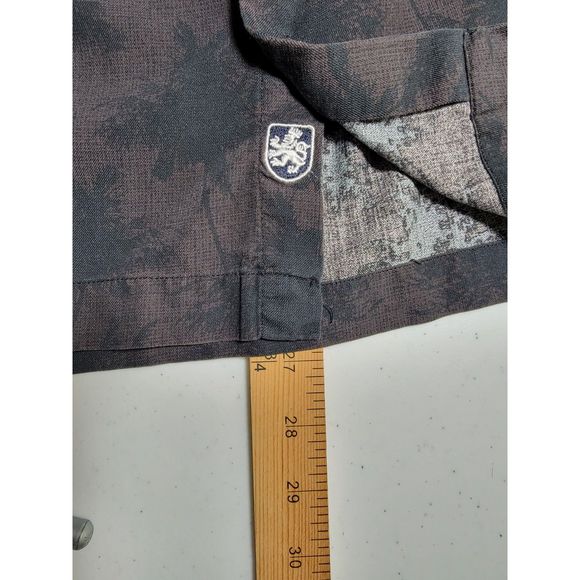 Black Palm Trees NAT NAST Silk Blend Short Sleeve Button Shirt - Medium - Picture 4 of 6